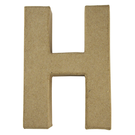 Letter H van papier mache voor decoratie