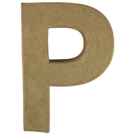 Letter P van papier mache voor decoratie
