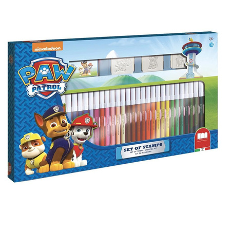 Paw Patrol dog stamp set with markers 41-piece