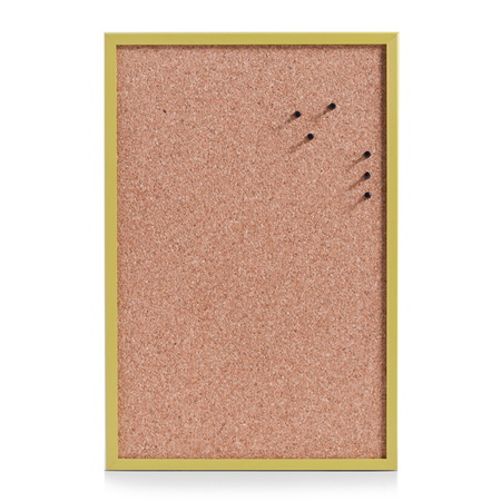 Bulletin board incl. pins - 40 x 60 cm - green - cork