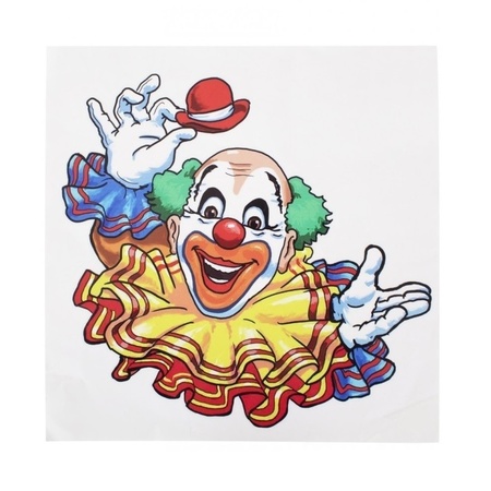 Window sticker laughing clown 35 x 40cm