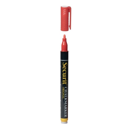 Beschrijfbaar spaarvarken 16 cm inclusief rode krijtstift