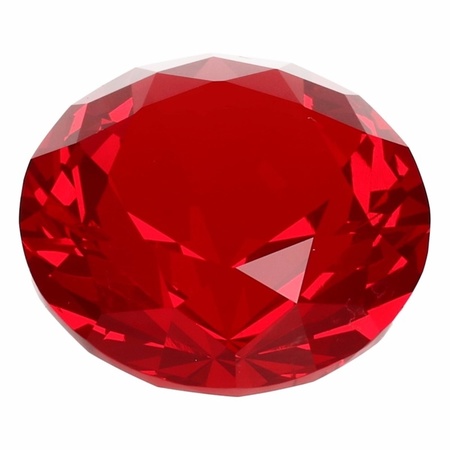 Decoratie namaak diamanten/edelstenen/kristallen rood 4 cm