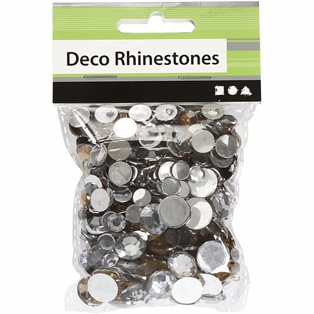 Round rhinestones silver mix 360 pieces