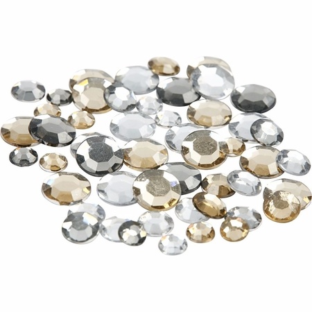 Round rhinestones silver mix 360 pieces