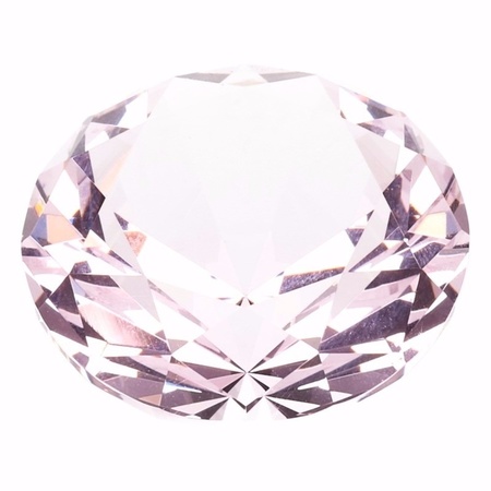 Decoratie diamanten/edelstenen/kristallen roze 5 cm