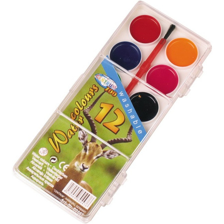 Paiting watercolor paint set 12 colours with brush