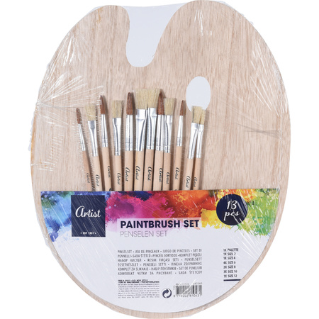 Hobby painting set 2x canvas 50 x 70 cm - palet paint and 12x pensils