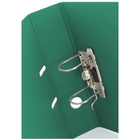 Set of 10x pieces ring binder folder green 75 mm A4
