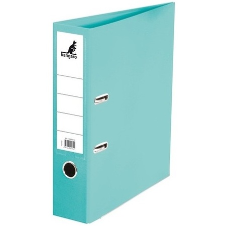 Set of 10x pieces ring binder folder turquoise 75 mm A4