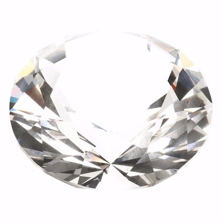 Set van 2x stuks decoratie namaak diamanten/edelstenen/kristallen transparant 6 cm