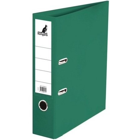 Set of 8x pieces ring binder folder green 75 mm A4