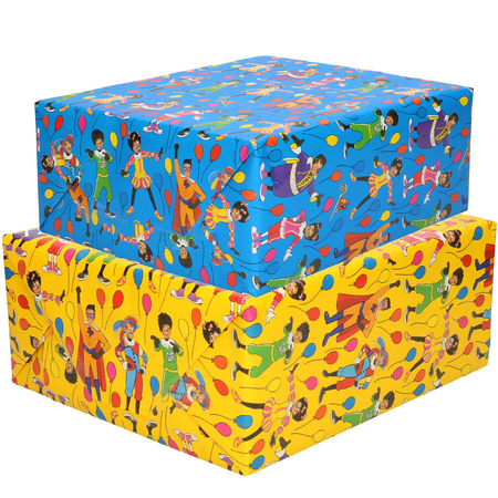 Set with 6x rolls Sinterklaas wrapping paper in 2 prints