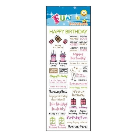 Cadeau verpakking stickers Birthday