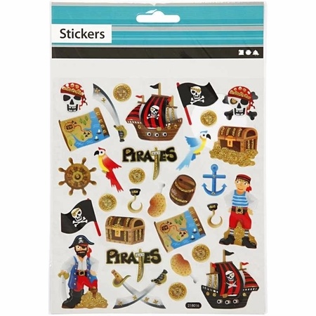 Piraten thema kinder stickers