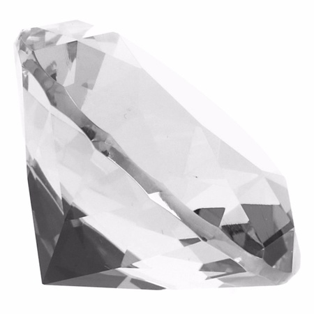Fake gemstones/diamants of glass 4 cm yellow and transperant