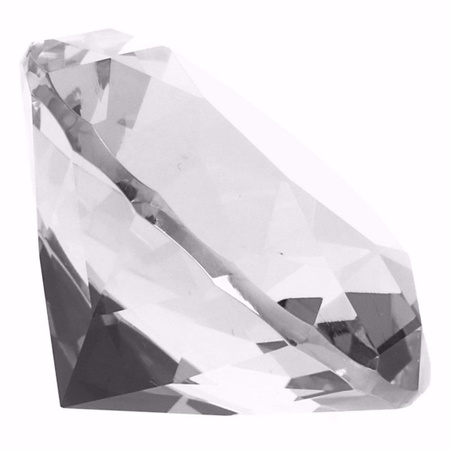 Transparent fake diamonds 8 cm glass