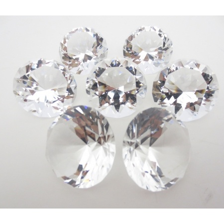 Transparante nep diamanten 8 cm van glas