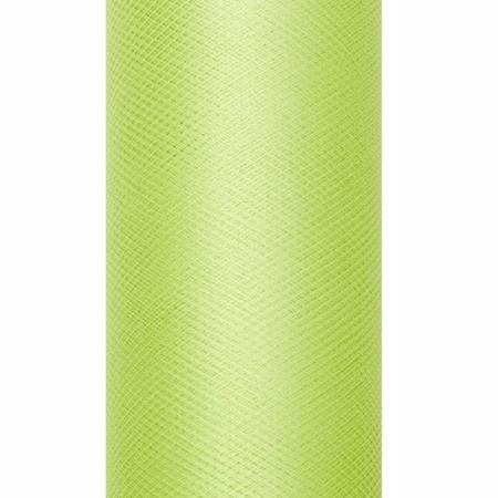 Rol tule stof licht groen 15 cm breed