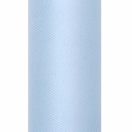 Rol tule stof lichtblauw 15 cm breed