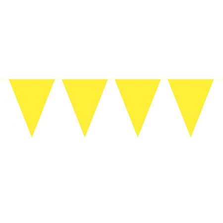 Groot formaat gele vlaggenlijnen 3st incl gratis ballonnen