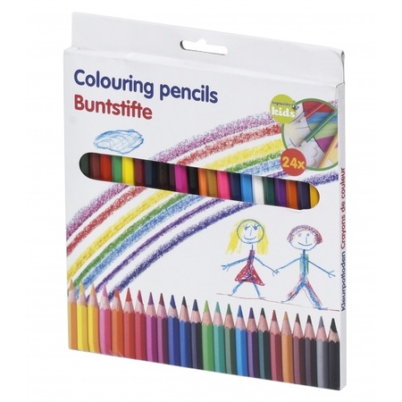 Vlaggetjes inkleuren incl. potloden voor kinderen