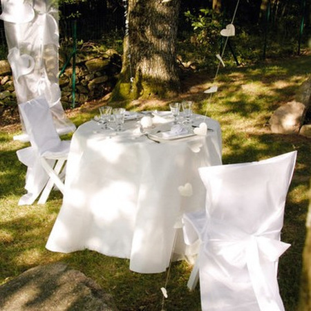 White round tablecloth/table linnen 180 cm non woven polypropylene