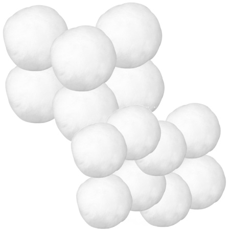 Witte decoratie sneeuwballen set van 42x stuks in 6 en 7.5 cm