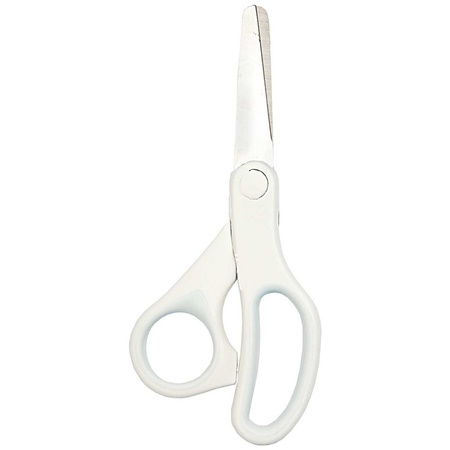 White scissors with round tip for kids