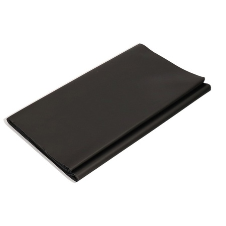 Zwart tafelkleed/tafellaken 138 x 220 cm van papier met plastic laagje
