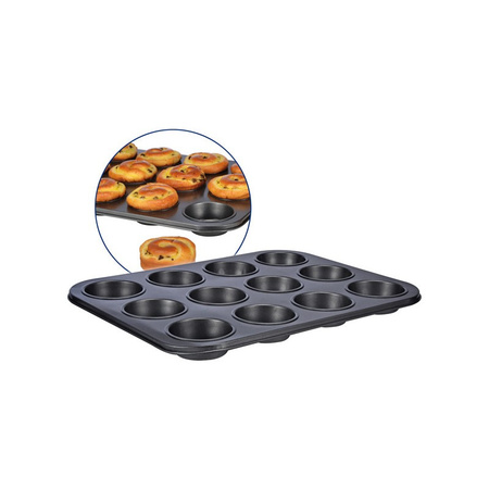 Zwarte muffin vormen bakvormen voor 12 muffins 36 x 28 x 3 cm