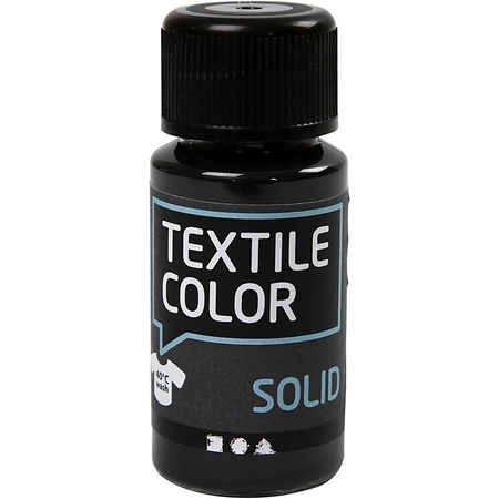 Black textile paint solid flask 50 ml